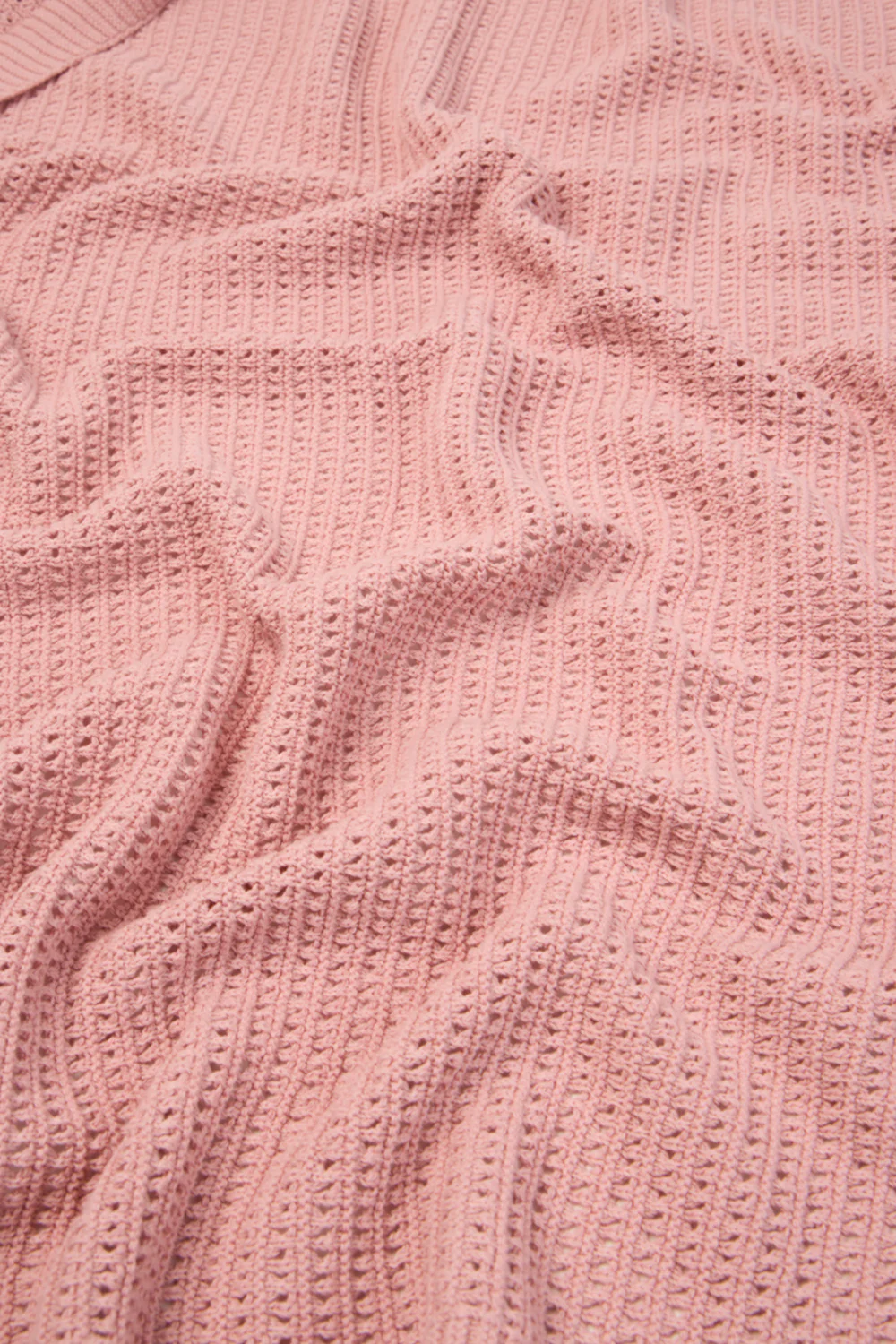 TRICOT COTTON NEWBORN BLANKET - ASH - Image 4