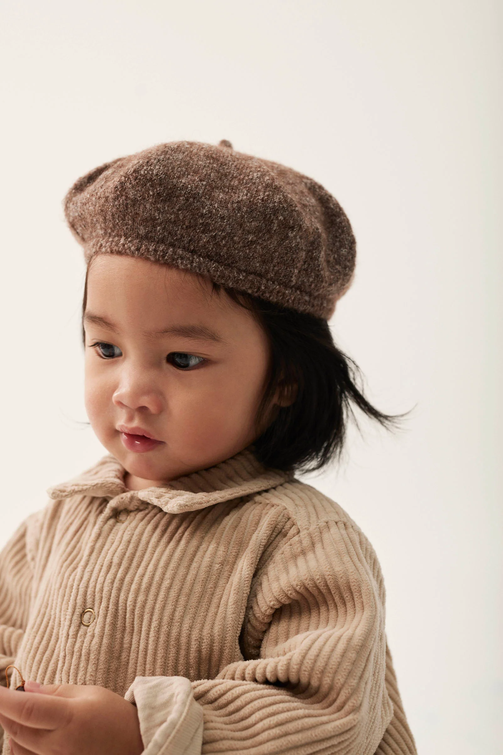 Tweed Tricot Baby Beret - Marais - Image 2