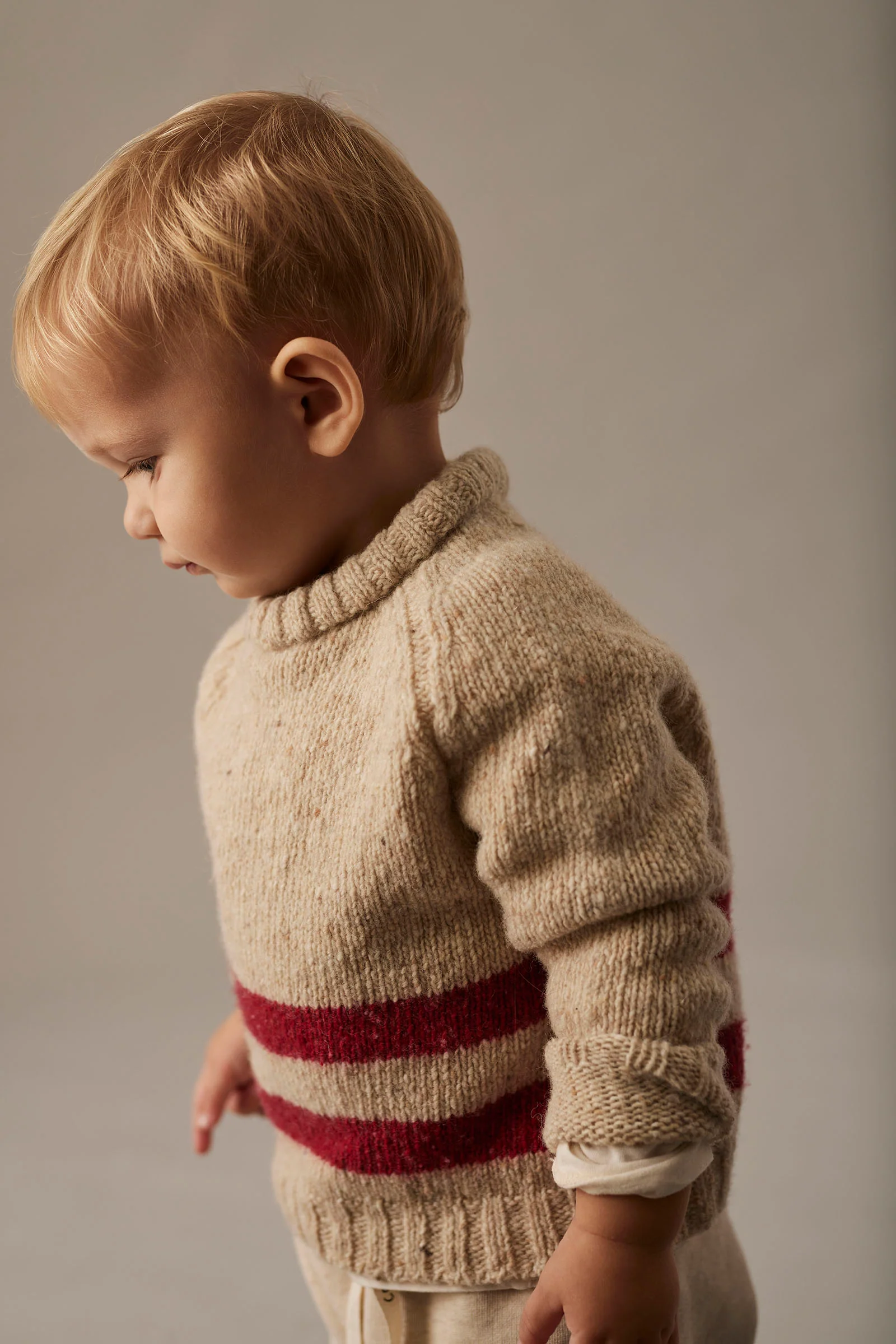 Tweed Tricot Baby Sweater - Idaho