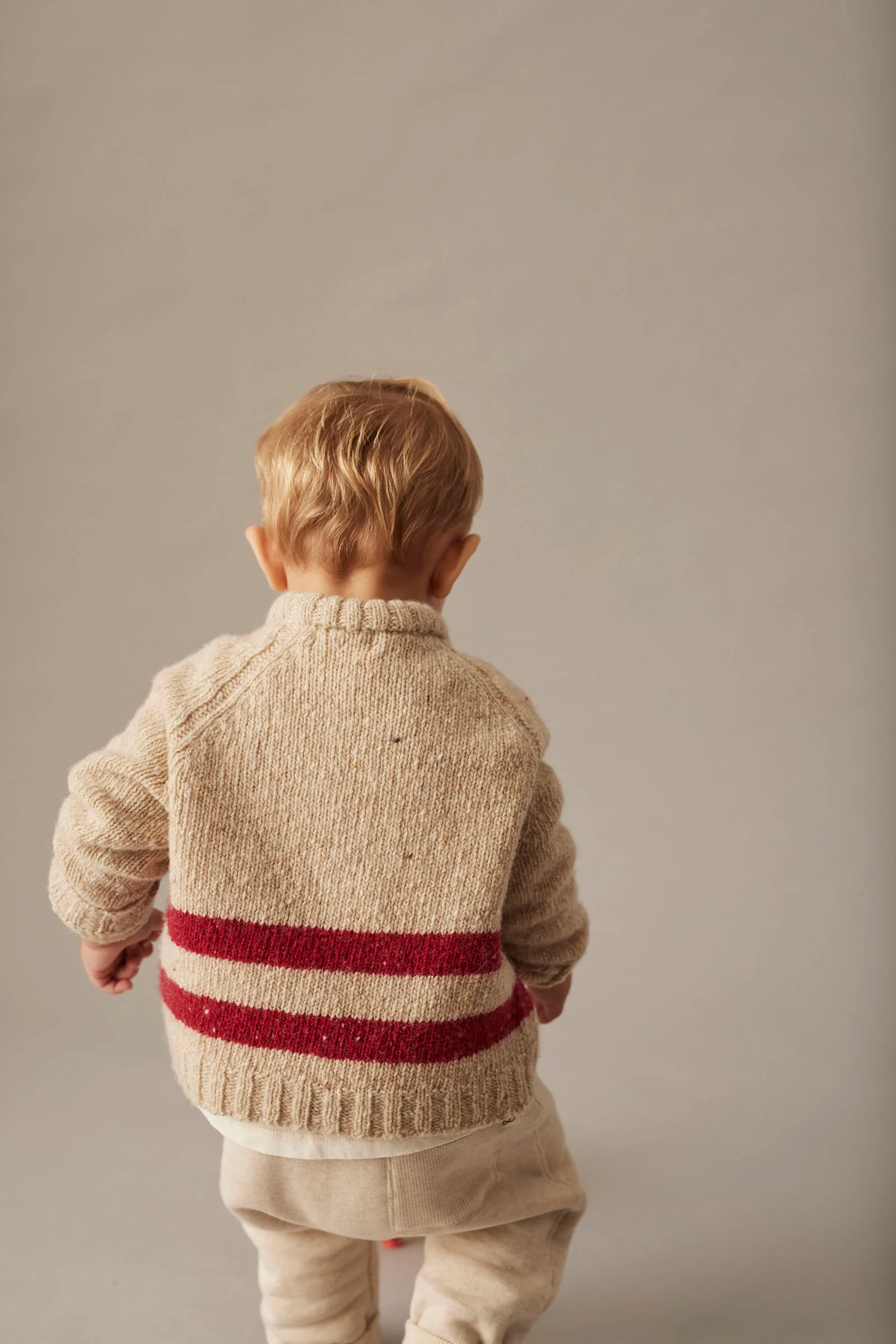 Tweed Tricot Baby Sweater - Idaho - Image 2