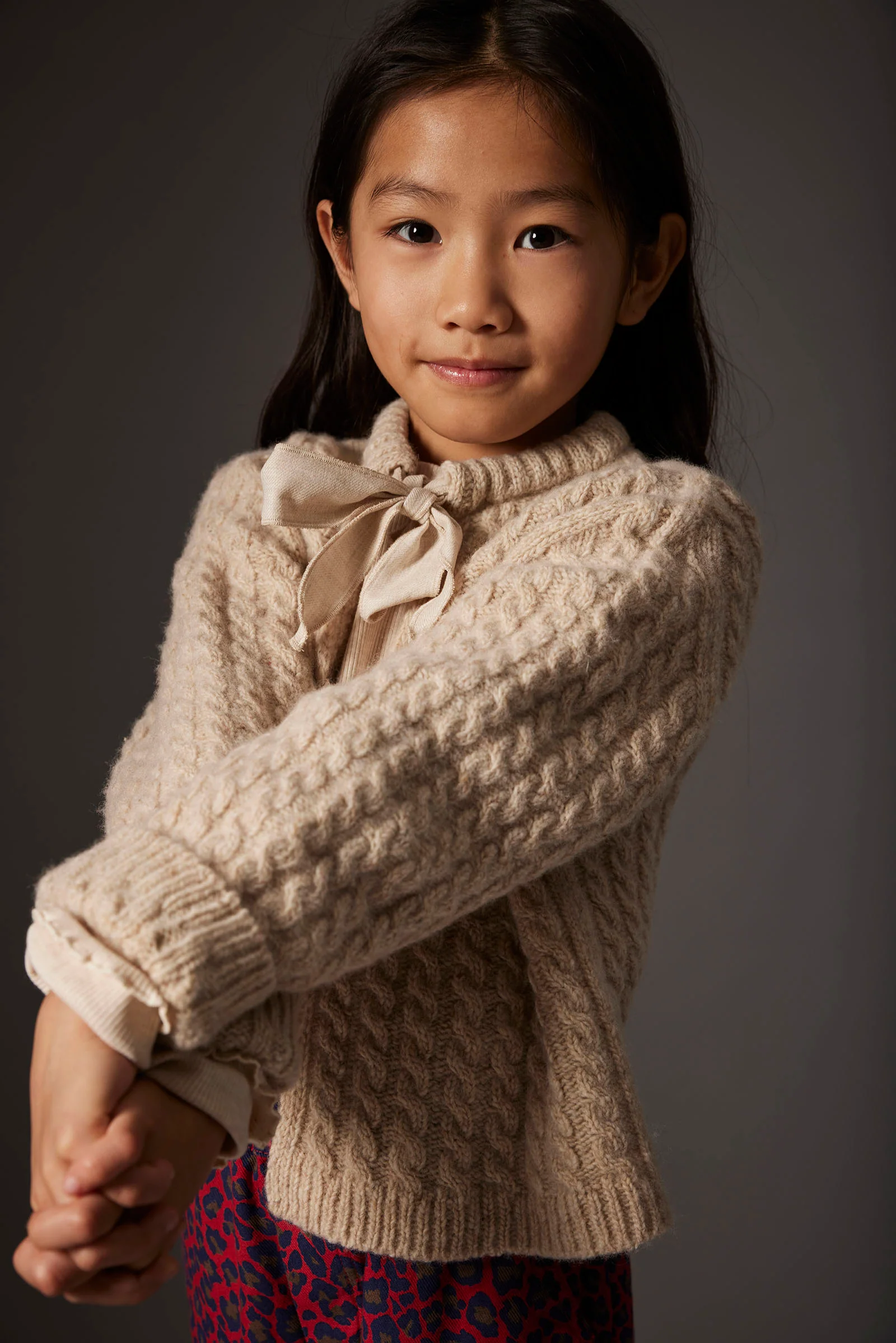 Tweed Tricot Bows Cardigan - Martinique - Image 3
