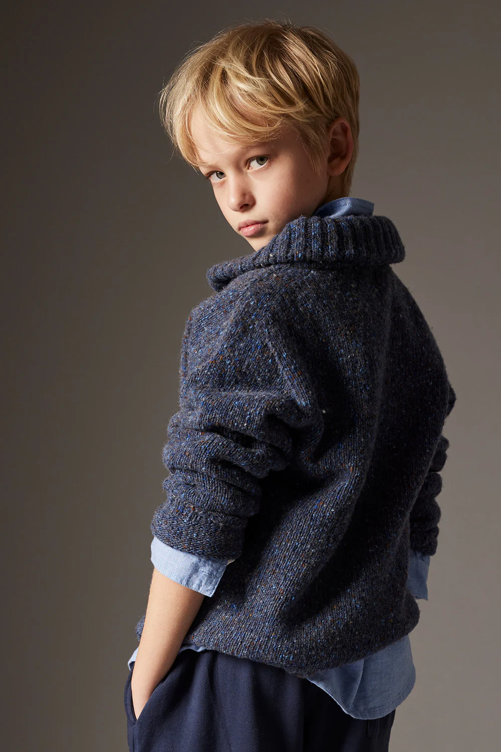 Tweed Tricot Collar Sweater - Palermo - Image 4