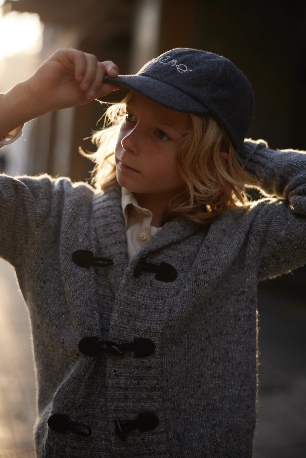 Tweed Tricot Collar Cardigan - Laos