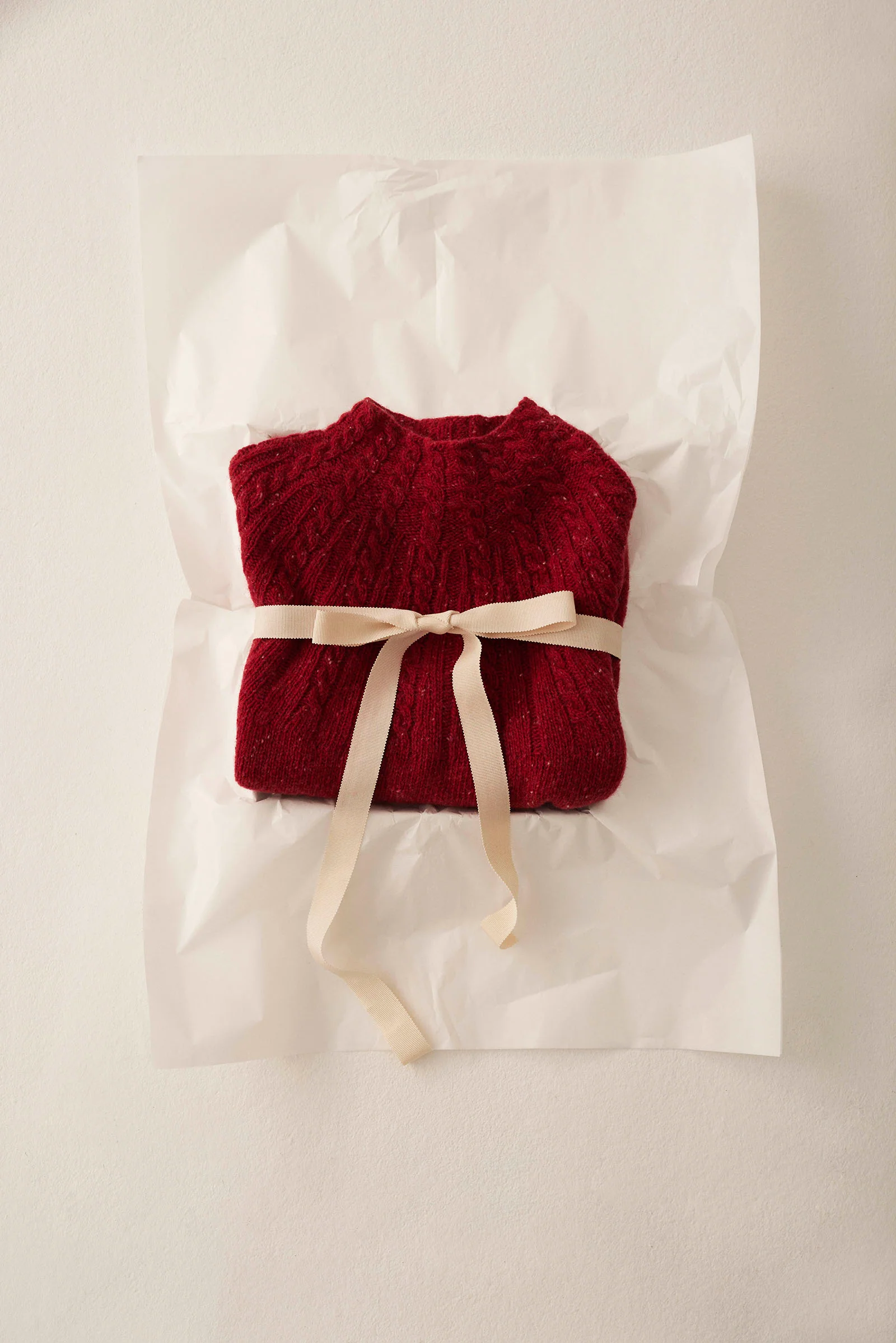 Tweed Tricot Mock Neck Baby Sweater - Carmen - Image 5